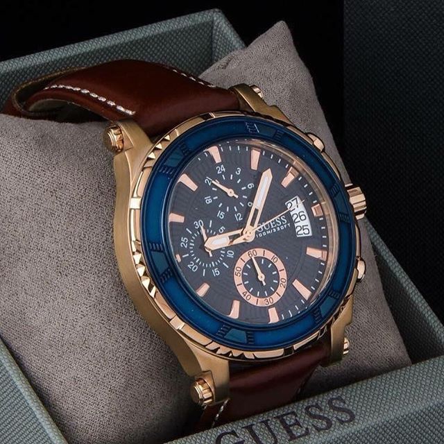 Guess Pinnacle Chronograph Blue Dial Men's Watch U0673G3