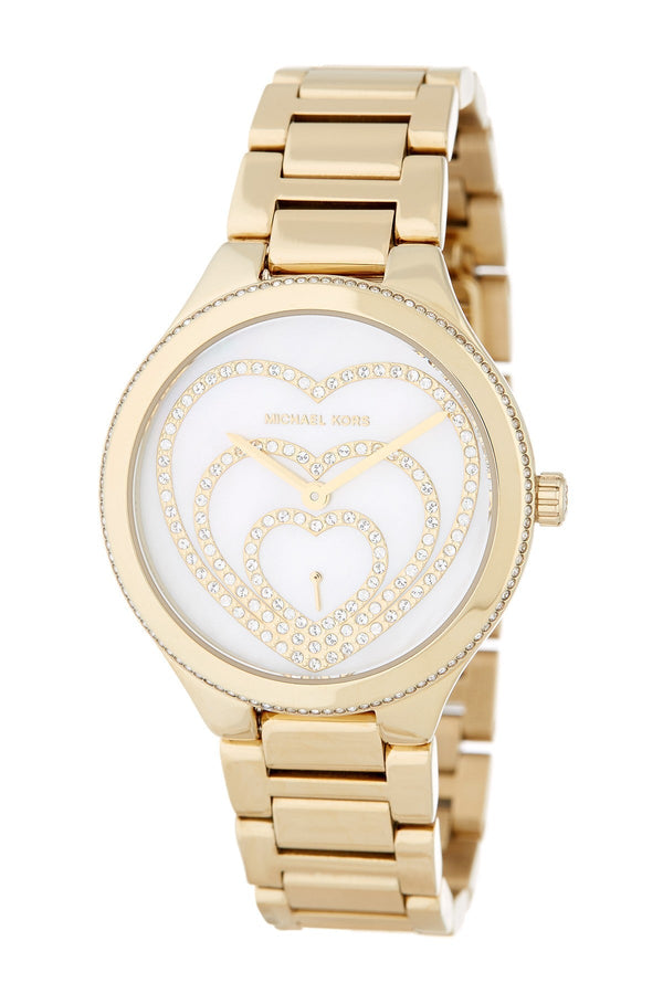 Michael Kors Lainey Pavé Heart Gold-Tone Ladies Watch MK3604 - Big Daddy Watches