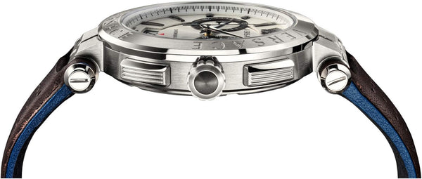 Versace Aion Chronograph Leather Strap Men's Watch VBR010017 - Big Daddy Watches #2
