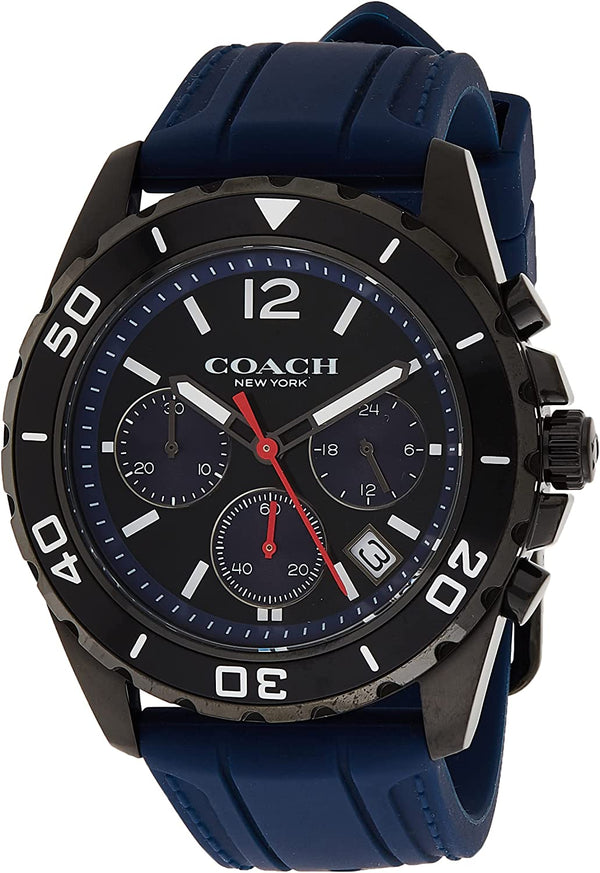 Coach Kent Chronograph Blue Silicon Strap Men's Watch  14602566 - Big Daddy Watches