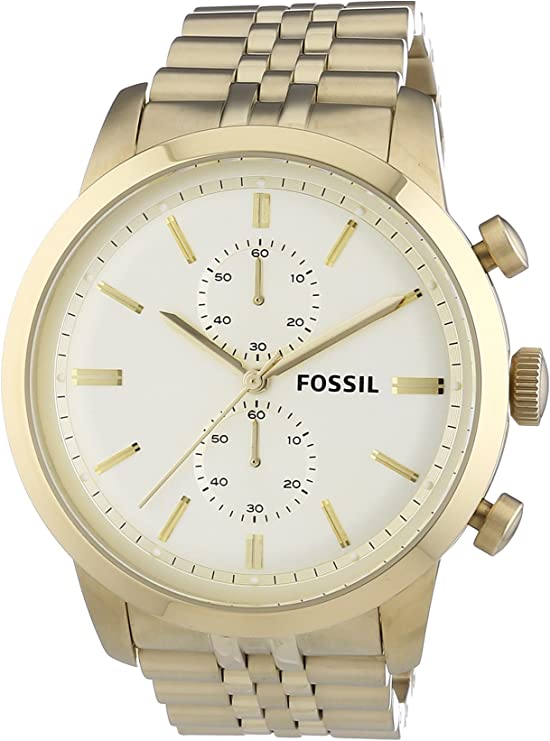 Fossil Gold Townsman Tone Stainless Steel Chronograph Men's Watch FS4856 - Big Daddy Watches #2
