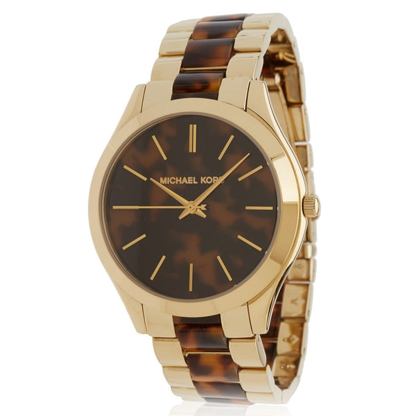 Michael Kors Slim Runway Tortoise-shell Dial Ladies Watch MK4284