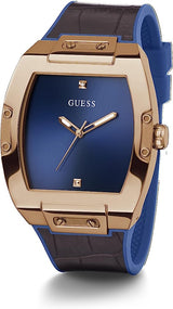 Guess Phoenix Blue Dial Leather Strap Men's Watch GW0386G2