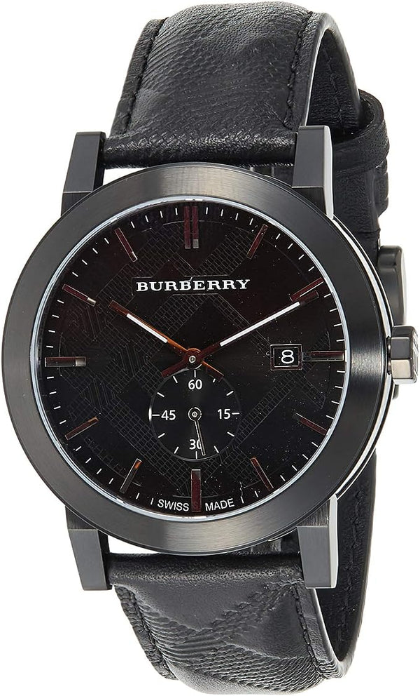 Burberry City Black Leather Strap Men's Watch  BU9906 - Big Daddy Watches