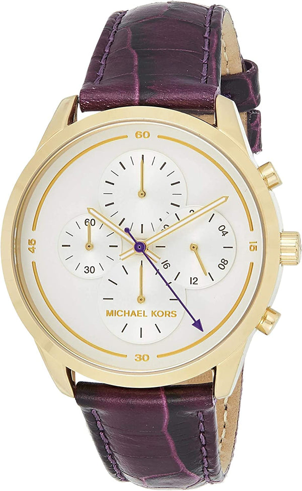 Michael Kors Slater Purple Leather Women's Watch  MK2687 - Big Daddy Watches