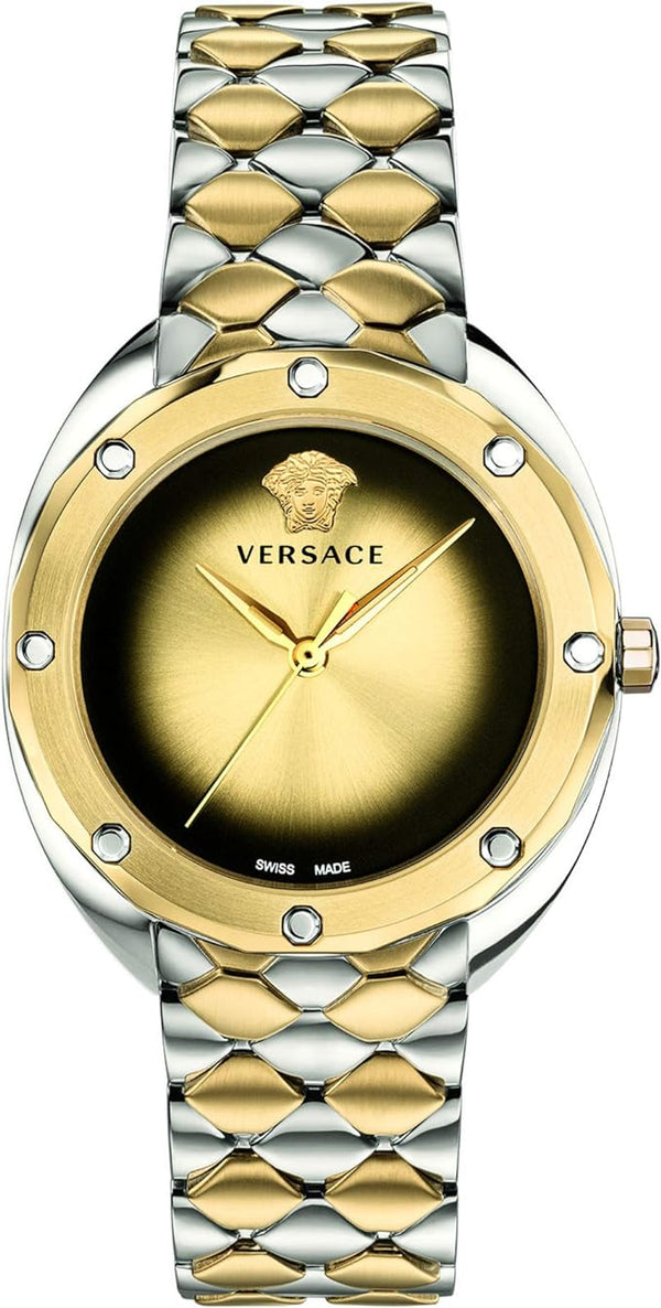 Versace Shadov Gold-Tone Sunray Women's Watch  VEBM00518 - Big Daddy Watches