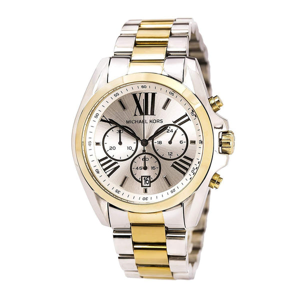 Michael Kors Bradshaw Chronograph Dial Two-tone Ladies Watch MK5855 Water resistance: 100 meters Movement: Quartz  