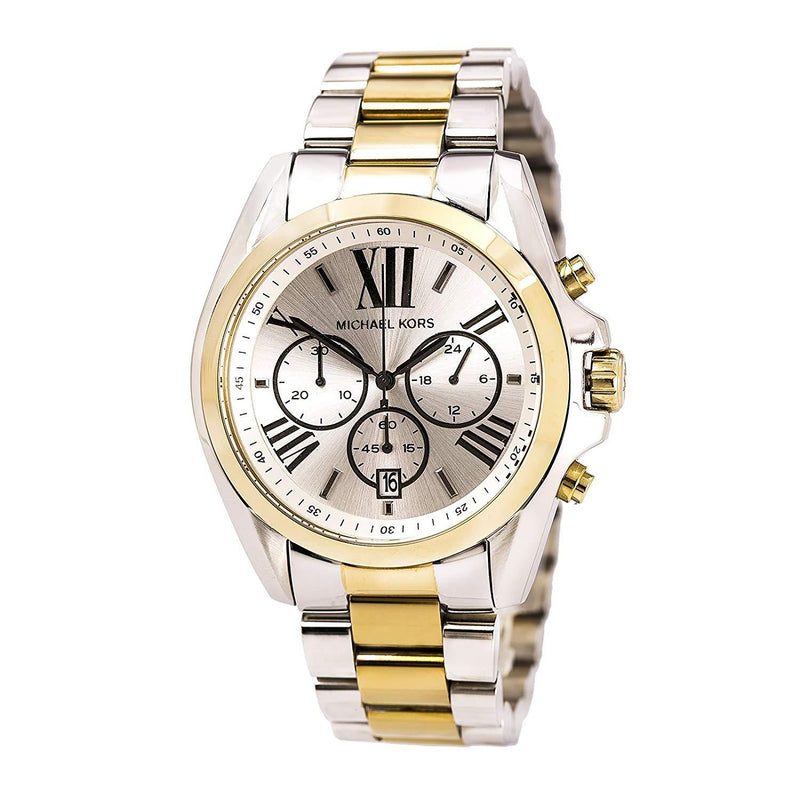 Michael Kors Bradshaw Chronograph Dial Two-tone Ladies Watch MK5855 Water resistance: 100 meters Movement: Quartz  