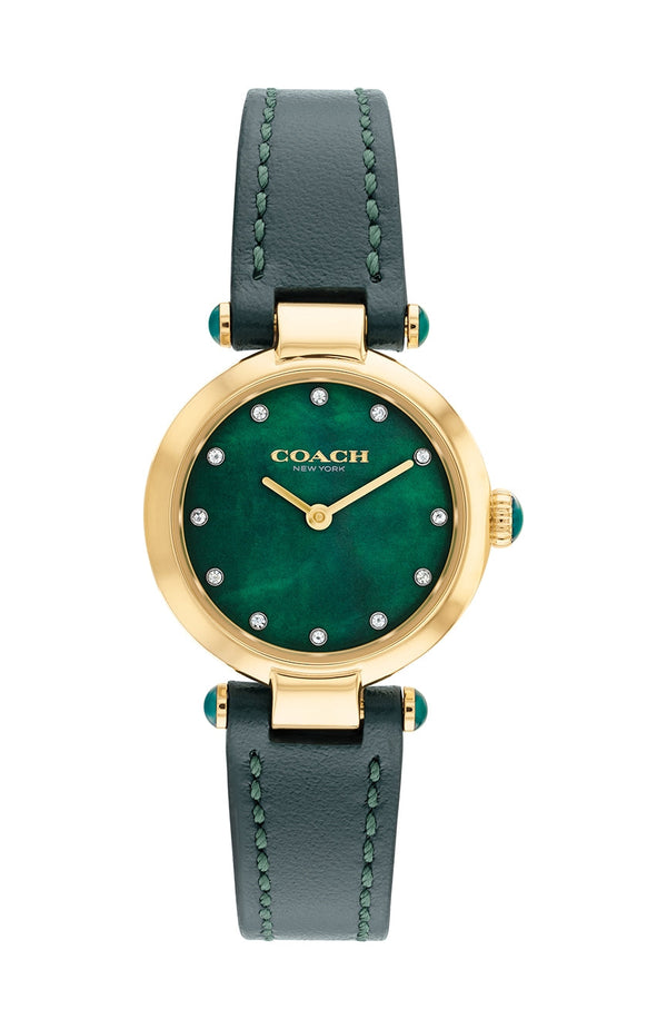 Coach Cary Emerald Green Leather Strap Women's Watch  14503951 - Big Daddy Watches