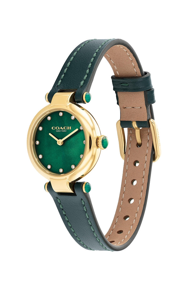 Coach Cary Emerald Green Leather Strap Women's Watch 14503951 - Big Daddy Watches #2