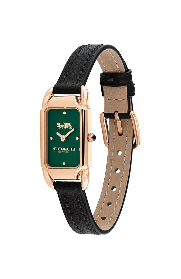 Coach Cadie Green Dial Leather Strap Women's Watch 14504068 - Big Daddy Watches #2