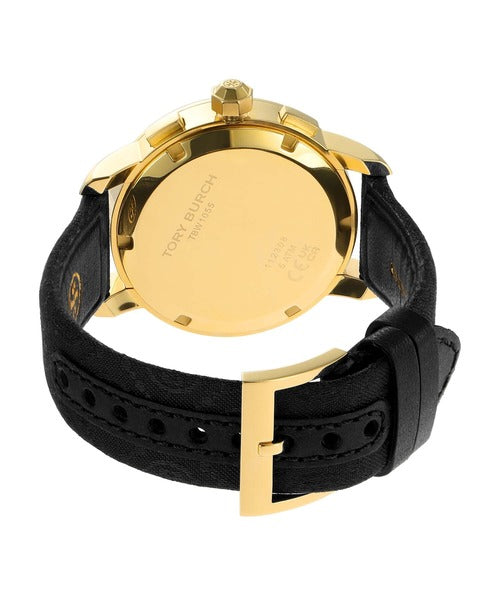 Tory Burch Chronograph T Monogram jacquard leather strap Women's Watch TBW1055 - Image 5