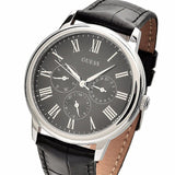 Guess Wafer Black Dial Leather Strap Watch W70016G1