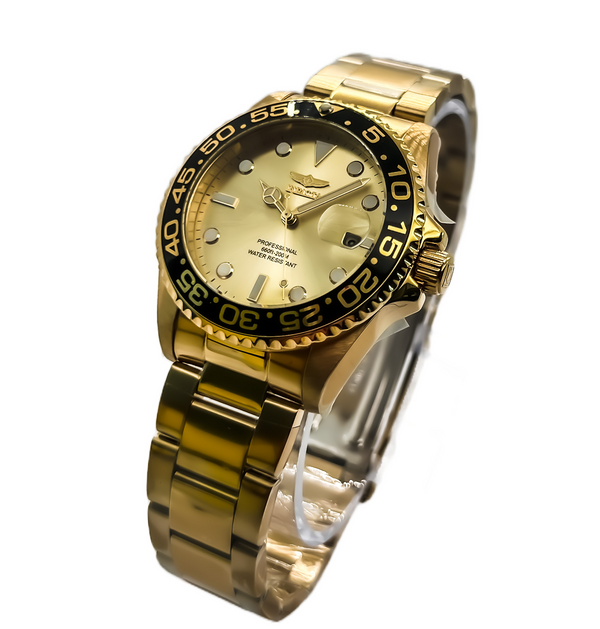 Invicta Pro Diver Quartz Gold Dial Watch 36544