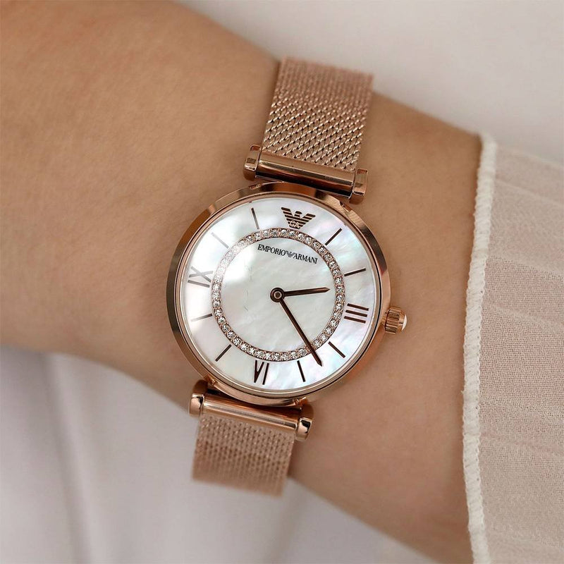 Emporio Armani Gianni T-Bar Crystal Pave Ladies Watch AR11320