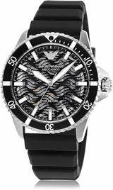 Emporio Armani Automatic Black Silicone Men's Watch  AR60062 - Big Daddy Watches