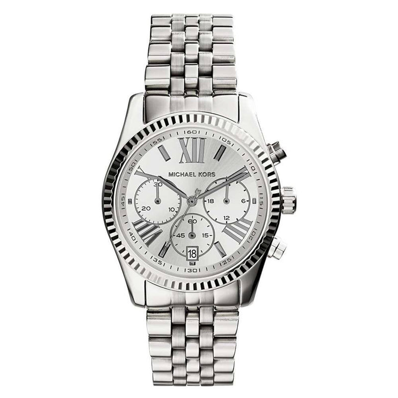 Michael Kors Lexington Chrono All Silver Unisex Watch MK5555