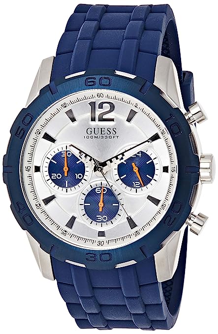 Guess Caliber Analog Silver Dial Men's  Men's Watch  W0864G6 - Big Daddy Watches