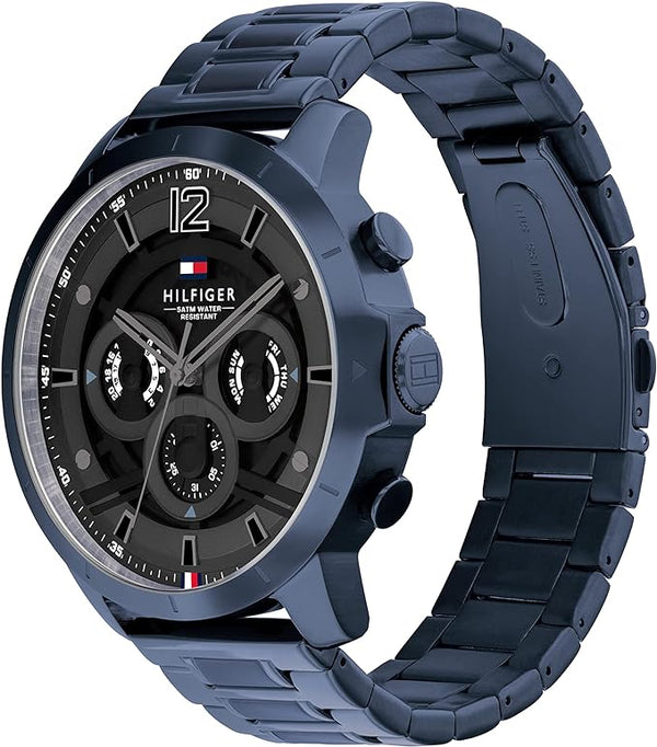 Tommy Hilfiger Luca Blue Stainless Steel 50mm Men's Watch 1710493 - Big Daddy Watches #2