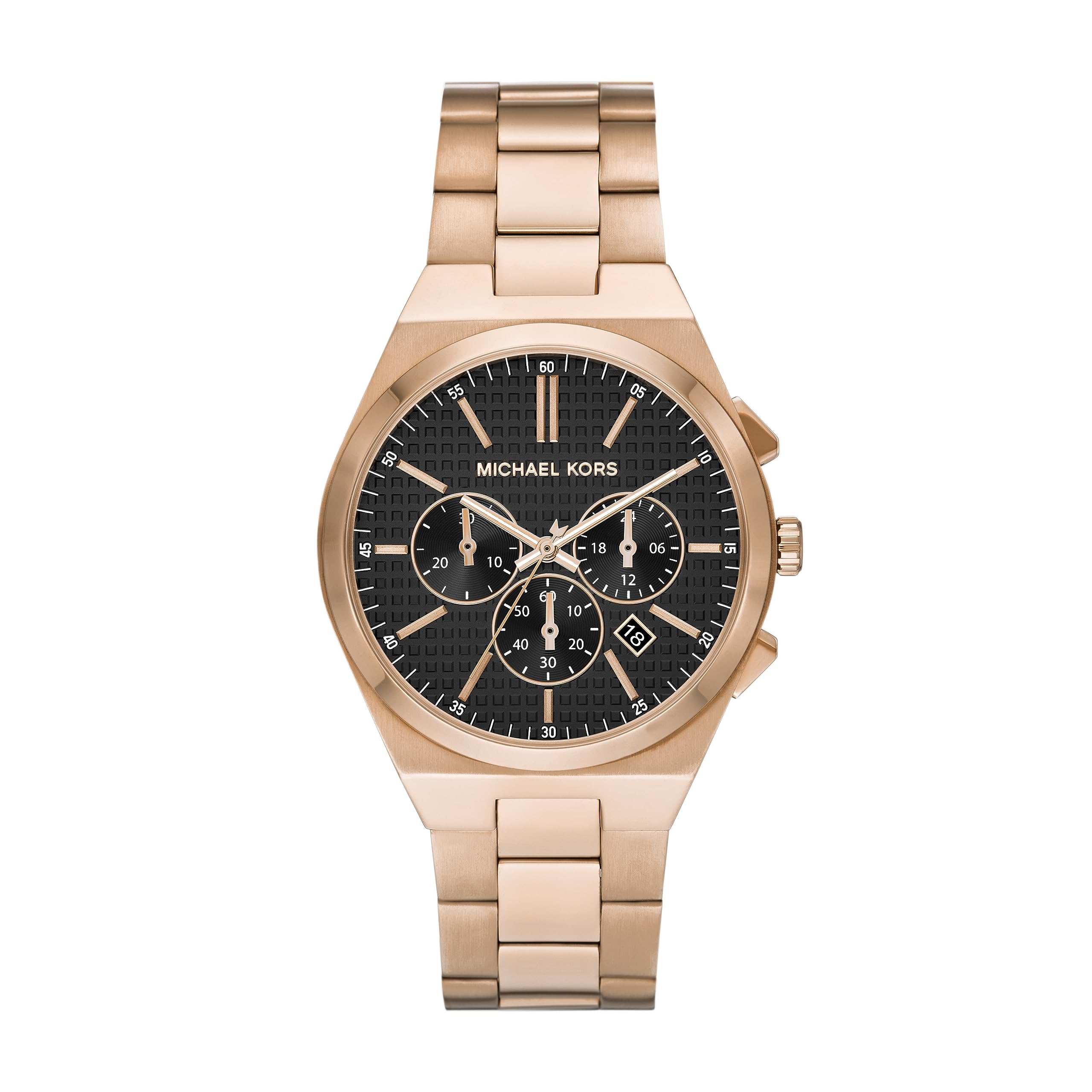 Michael Kors Oversized Lennox Chronograph Rose Gold-Tone Men's Watch - MK9119
