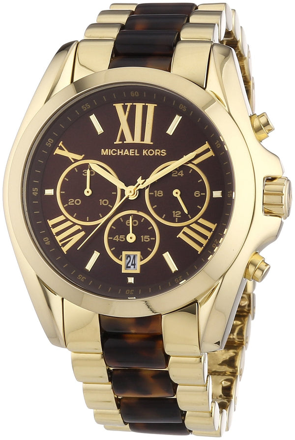 Michael Kors Bradshaw Chronograph Chocolate Gold Watch MK5696