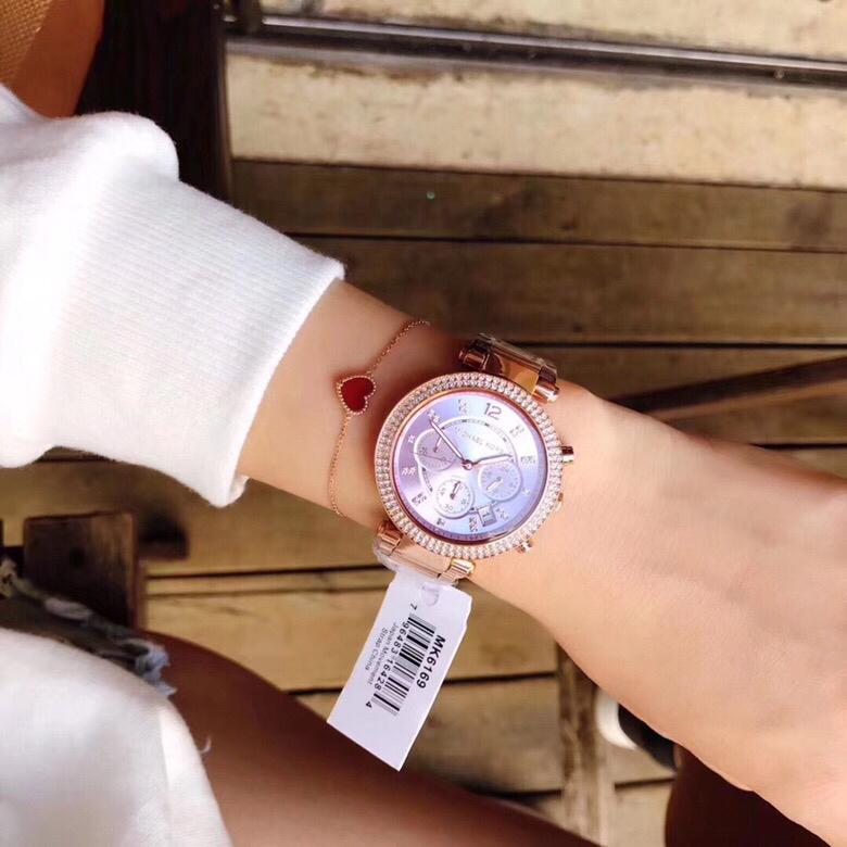Michael Parker Chronograph Purple Dial Ladies Watch MK6169