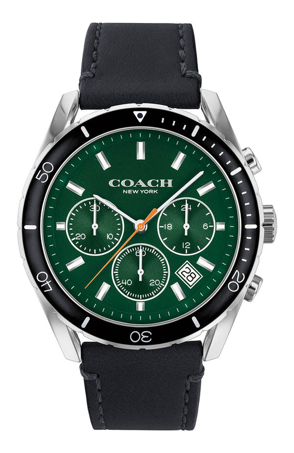 Coach Preston Green Dial Black Strap Men's Watch  14602512 - Big Daddy Watches