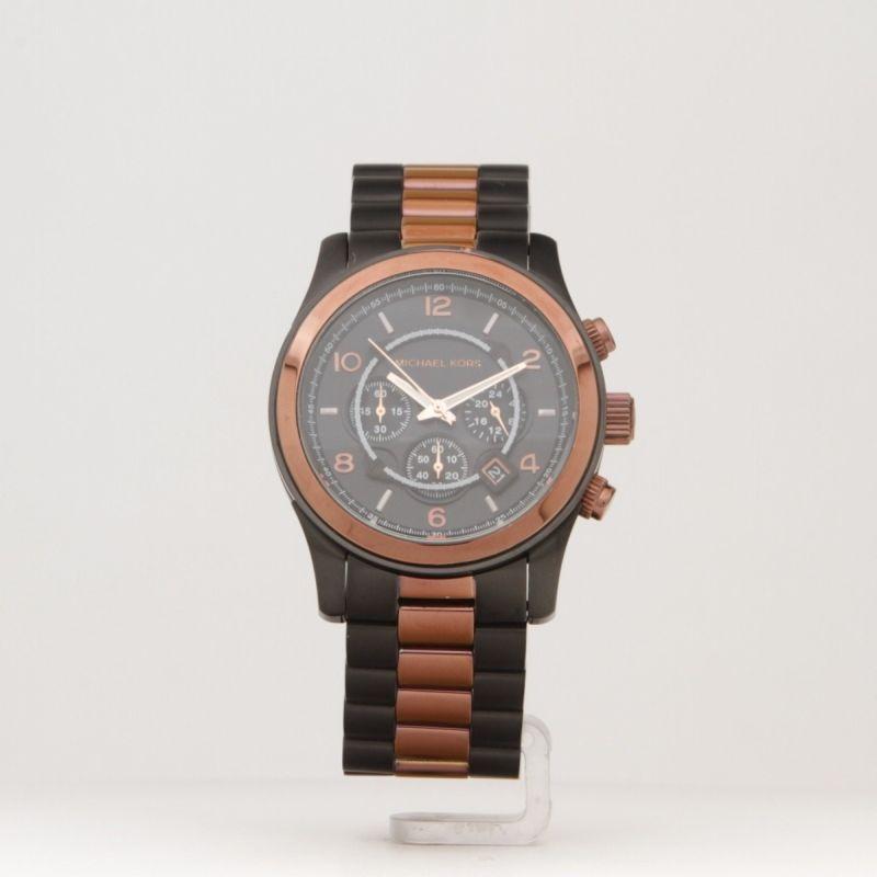 Michael Kors Runway Oversized Two Tone Chronograph Watch MK8266 Water resistance: 100 meters / 330 feet Movement: Quartz  