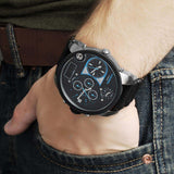 Diesel Big Daddy DZ7278 316L black stainless steel 3ATM (30m) water-resistant 4 Time zones (GMT)