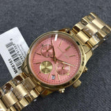 Michael Runway Pink Dial Gold-tone Ladies Watch MK6161