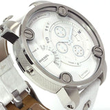 DIESEL Badass Chronograph White Dial White Leather Men's Watch DZ7265