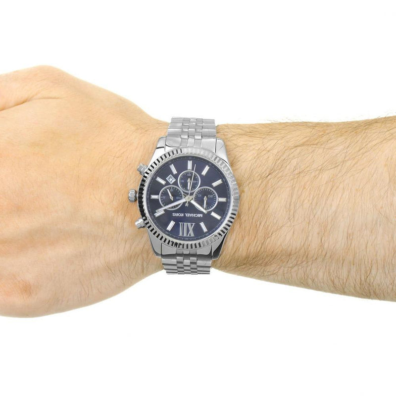 Michael Kors Watches Lexington Chronograph Navy Dial Men's Watch MK8280 Water resistance: 100 meters / 330 feet Movement: Quartz  