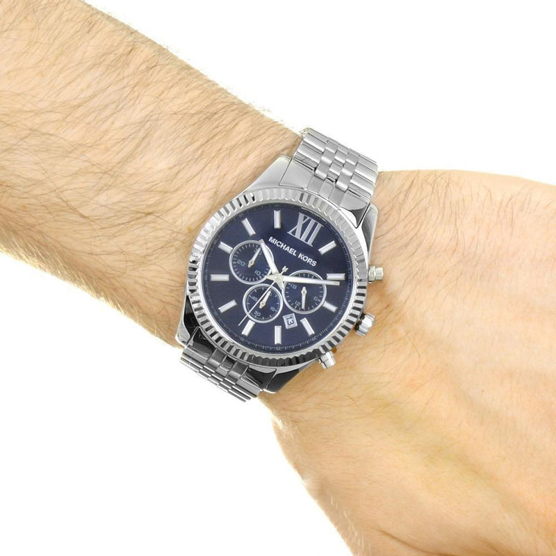 Michael Kors Watches Lexington Chronograph Navy Dial Men's Watch MK8280 Water resistance: 100 meters / 330 feet Movement: Quartz  