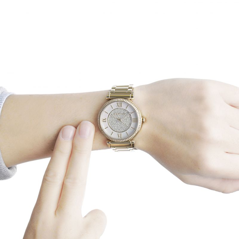 MICHAEL KORS Catlin Mother of Pearl Dial Gold-plated Ladies Watch MK3332