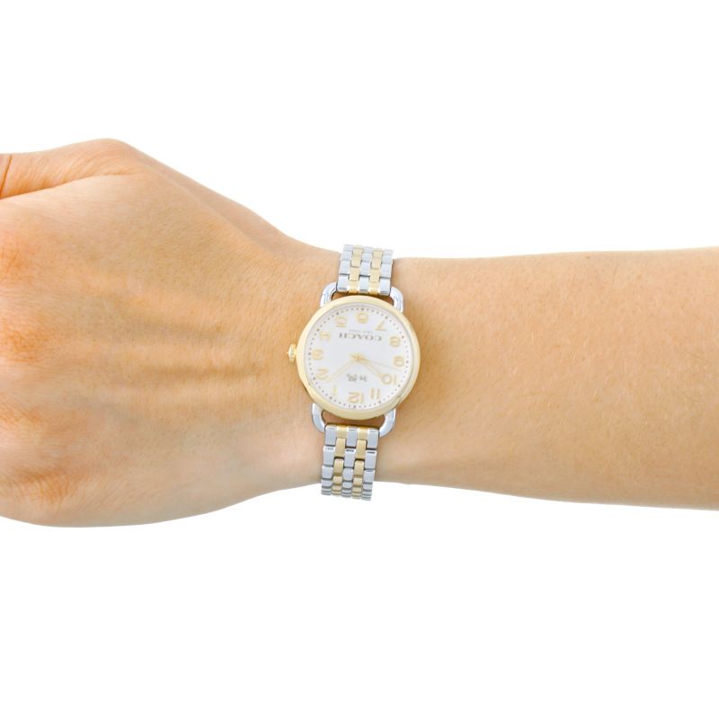 Coach Delancey Silver Dial Two-Tone Ladies Watch 14502243