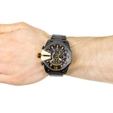 Diesel Mega Chief DZ4338  316L Black ion-plated 10ATM (100m) water resistant 4 Time zones (GMT)