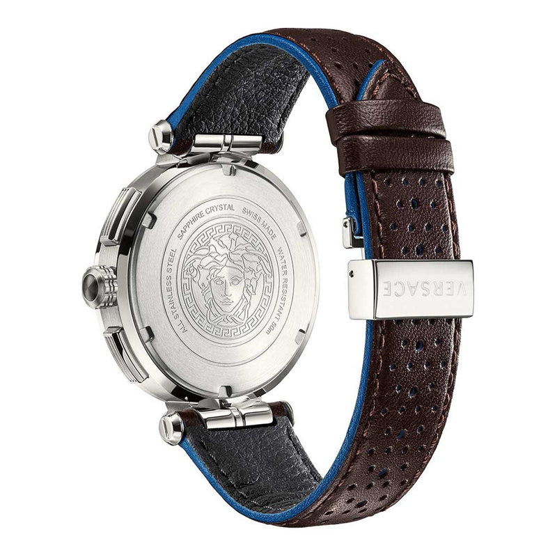 Versace Aion Chronograph Leather Strap Men's Watch VBR010017 - Big Daddy Watches #3