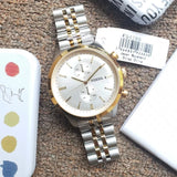 Fossil Townsman Chronograph Silver Dial Two-Tone Steel Men's Watch FS4785