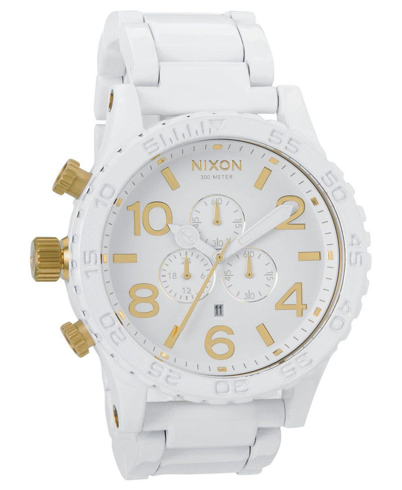 Nixon 51-30 Chronograph White Ion-plated Men's Watch A083-1035