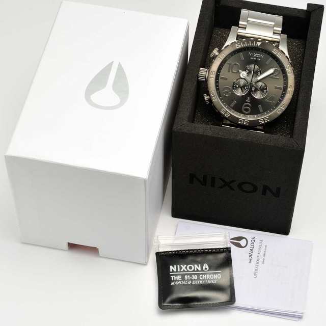 Nixon 51-30 Chrono Silver Gunmetal Men's Watch A083-1762