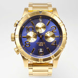 Nixon 48-20 Chrono Blue Dial Gold PVD Men's Watch A486-1922