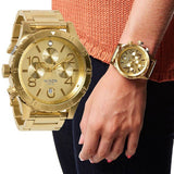 Nixon 48-20 Chrono Gold Tone Dial Men's Watch A486-502