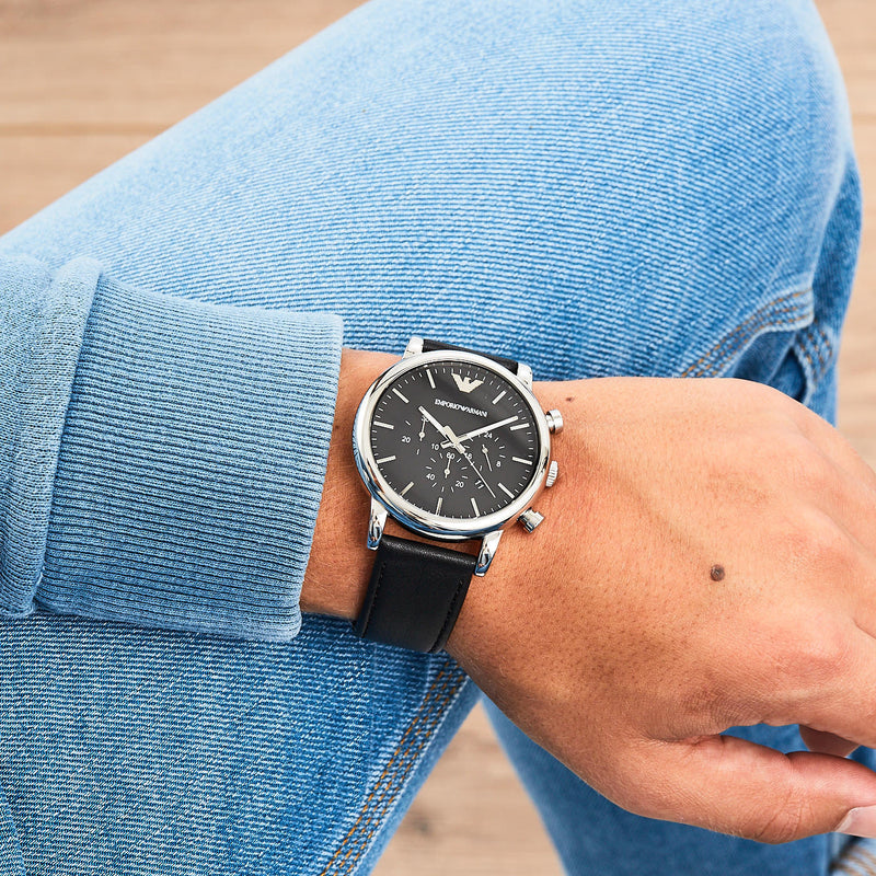 Emporio Armani Classic Chronograph Black Dial Men's Watch AR1828