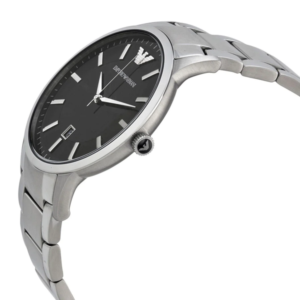 Emporio Armani Sportivo Black Dial Silver Men's Watch AR2457