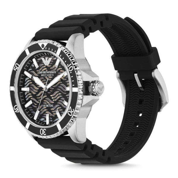 Emporio Armani Automatic Black Silicone Men's Watch AR60062 - Big Daddy Watches #2