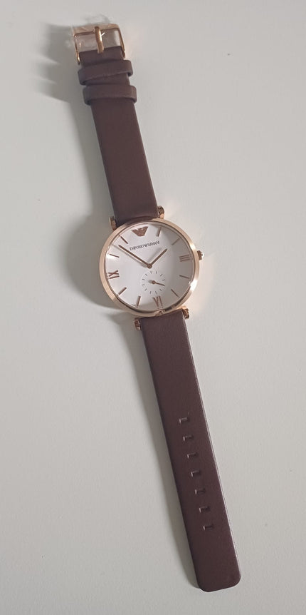 Emporio Armani Gianni T-Bar Rose Gold Men's Watch AR9042 (Different Strap)