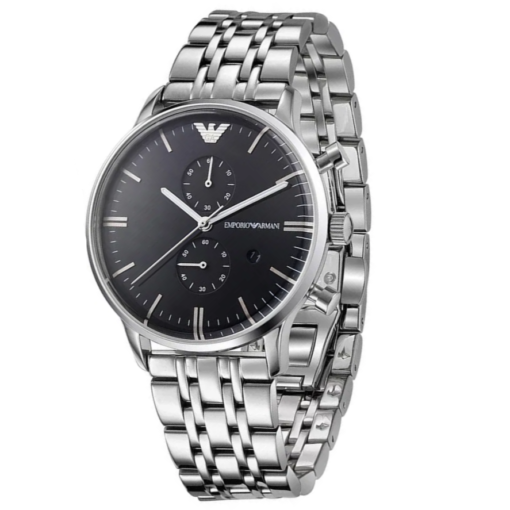 Emporio Armani Chronograph Black Dial Stainless Steel Men's Watch#AR80009 - Kiwi Watches #2