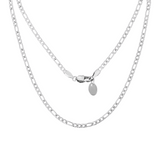 Big Daddy 3mm Stainless Steel Figaro Silver Chain