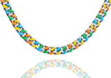 Big Daddy 8MM Mutli-colour Enamel Steel Cuban Chain