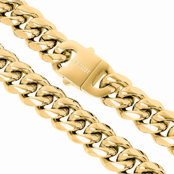 Big Daddy 18MM Cuban Link 18k Gold Chain